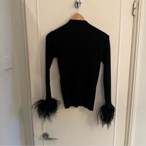 Black Fitted Embellished Blouse